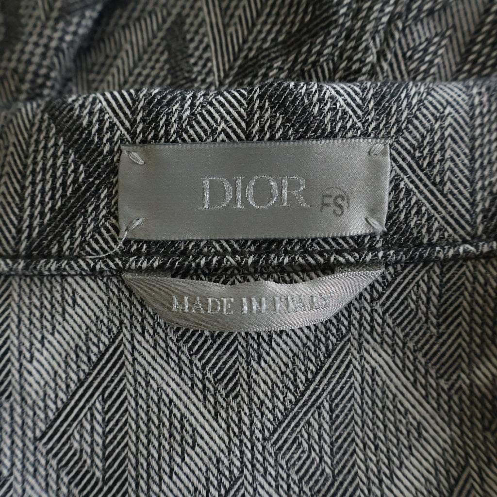 Christian Dior(クリスチャンディオール) CD Diamond オーバーサイズカラー長袖シャツ グレー 033D490N329X 033D490N329X