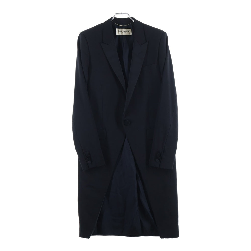 SAINT LAURENT PARIS(サンローランパリ) 13年 エディ期 サテンラペル スモーキング燕尾ジャケット ブラック 343465 YM39M