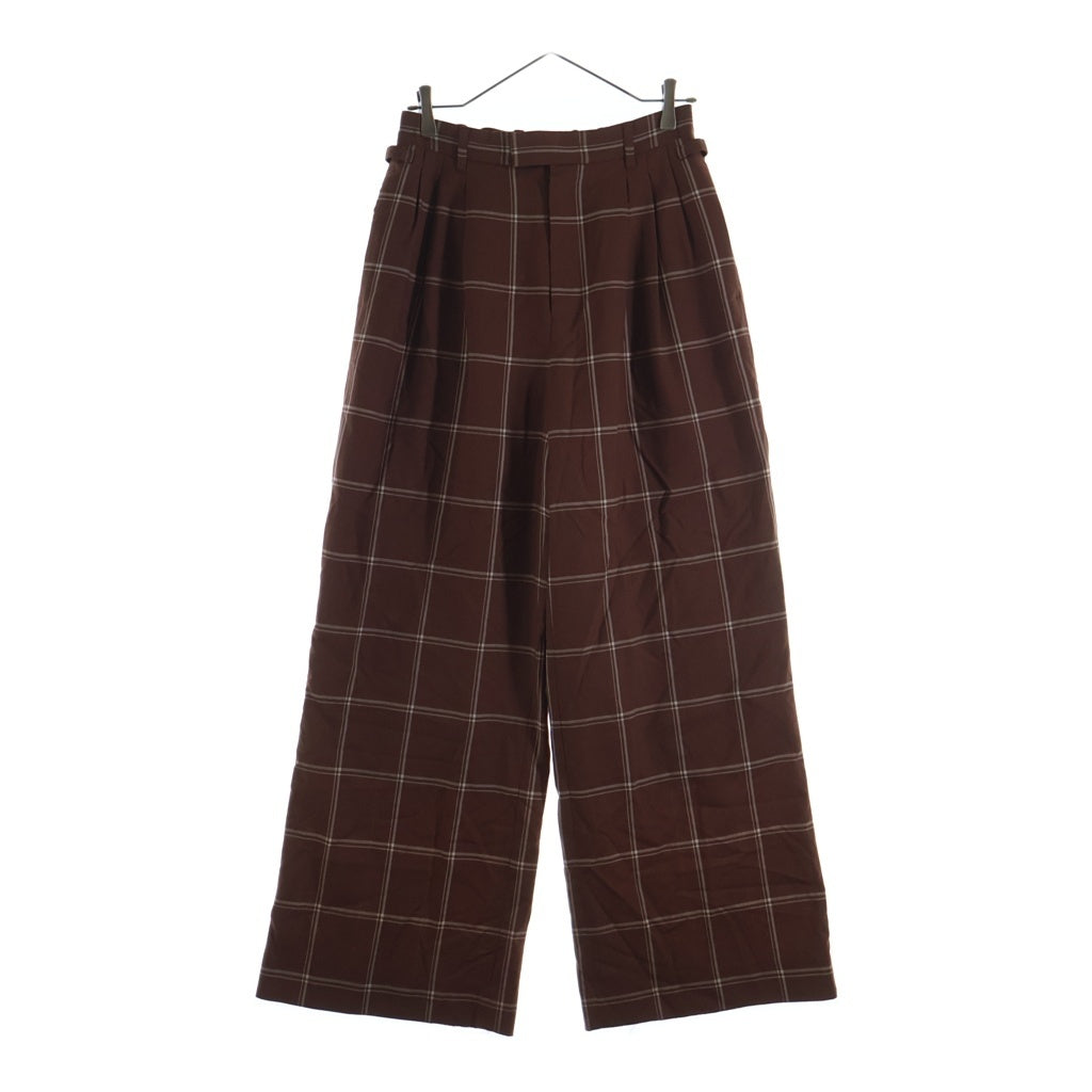 BED J.W. FORD(ベッドフォード) 25SS タータンチェック スラックス ブラウン 25SS-B-PT02-1