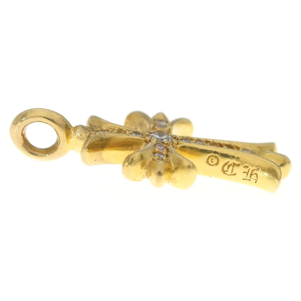 CHROME HEARTS(クロムハーツ) 22K TNY CRSF P/DIA タイニーファットクロス PAVEダイヤ ペンダントトップ ゴールドBCA033 ‐