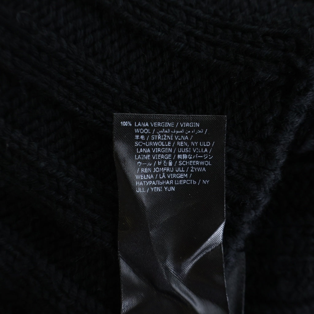 ANN DEMEULEMEESTER(アンドゥムルメステール) Warr Rib Sweater ヴァール リブハイネックセーター ニット ブラック B0011663KN026099