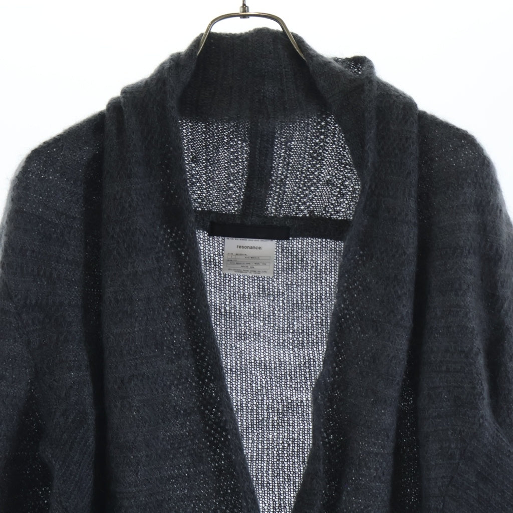 JULIUS(ユリウス) KID MOHAIR 変形キッドモヘアカーディガン グレー