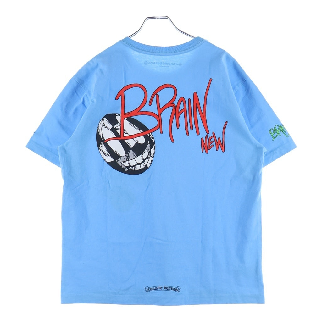 CHROME HEARTS(クロムハーツ) ×MATTY BOY BRAIN NEW S/S TEE マッティボーイ ブレインニュー クルーネック半袖カットソーTシャツ ブルー -