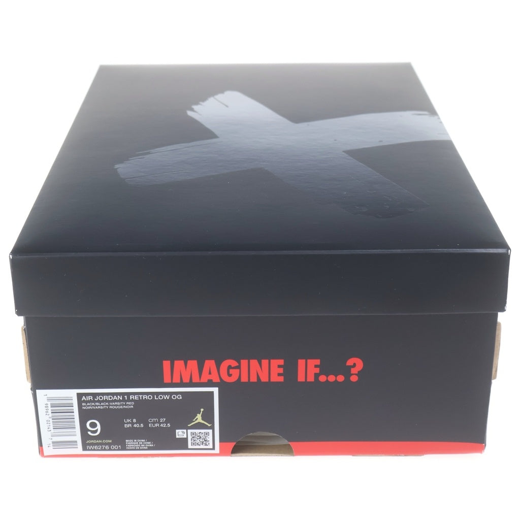 NIKE(ナイキ) AIR JORDAN1 LOW BANNED エアージョーダン1 レザーローカットスニーカー レッド/ブラック US9/27cm IW6276-100