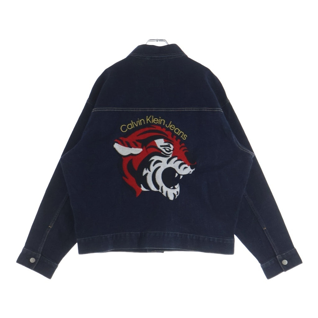 Calvin Klein(カルバンクライン) 22SS DAD DENIM JACKET タイガー刺繍 デニムジャケット インディゴ J319942