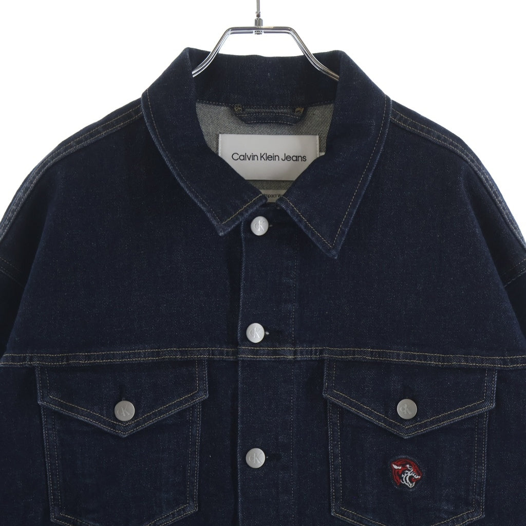 Calvin Klein(カルバンクライン) 22SS DAD DENIM JACKET タイガー刺繍 デニムジャケット インディゴ J319942