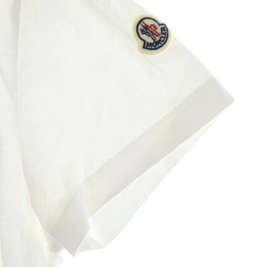 MONCLER(モンクレール) ロゴワッペン クルーネック半袖Tシャツ カットソー ホワイト F10938C73200 V8058