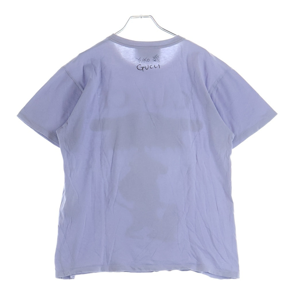 GUCCI(グッチ) ×ヒグチユウコ フロントプリント 半袖Tシャツ カットソー ブルー 615044 XJDSU レディース