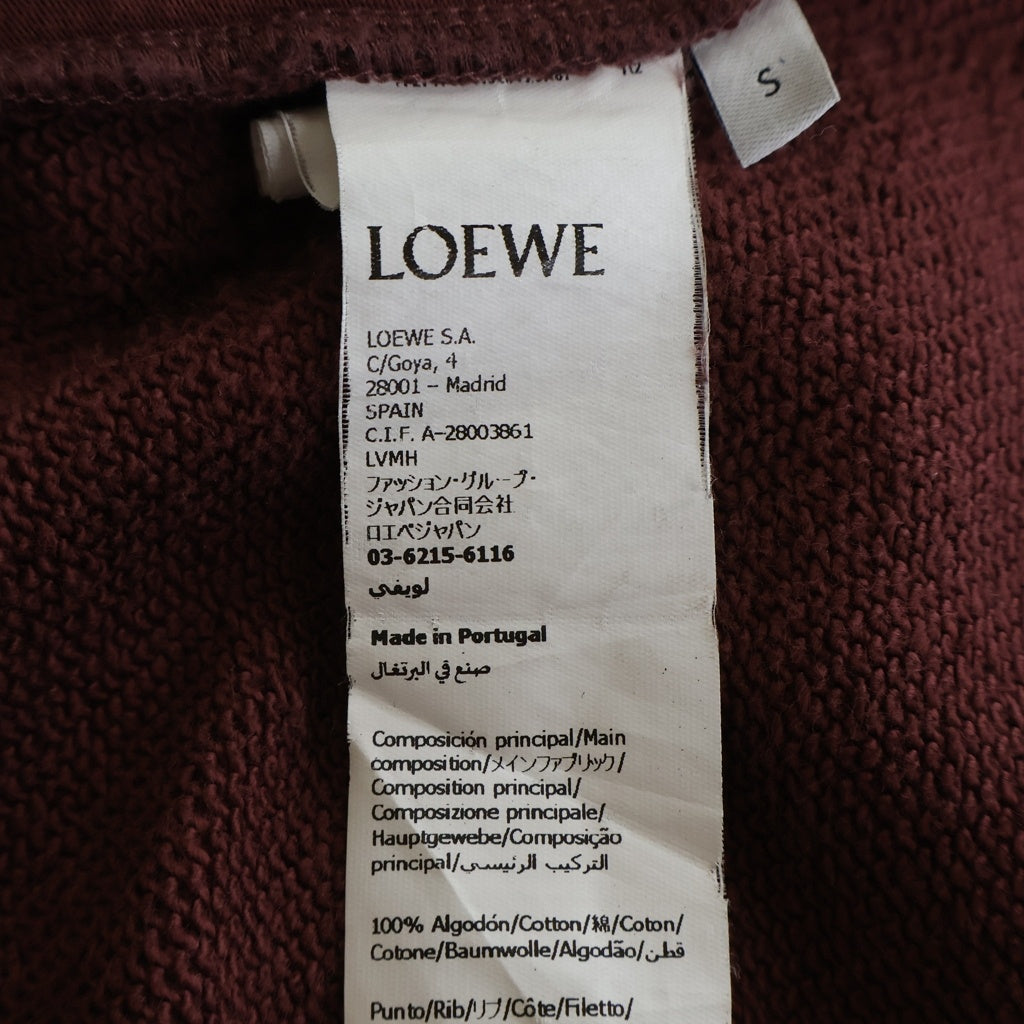 LOEWE(ロエベ) ドローストリング ジップフーディー パーカー バーガンディー H526Y25X87