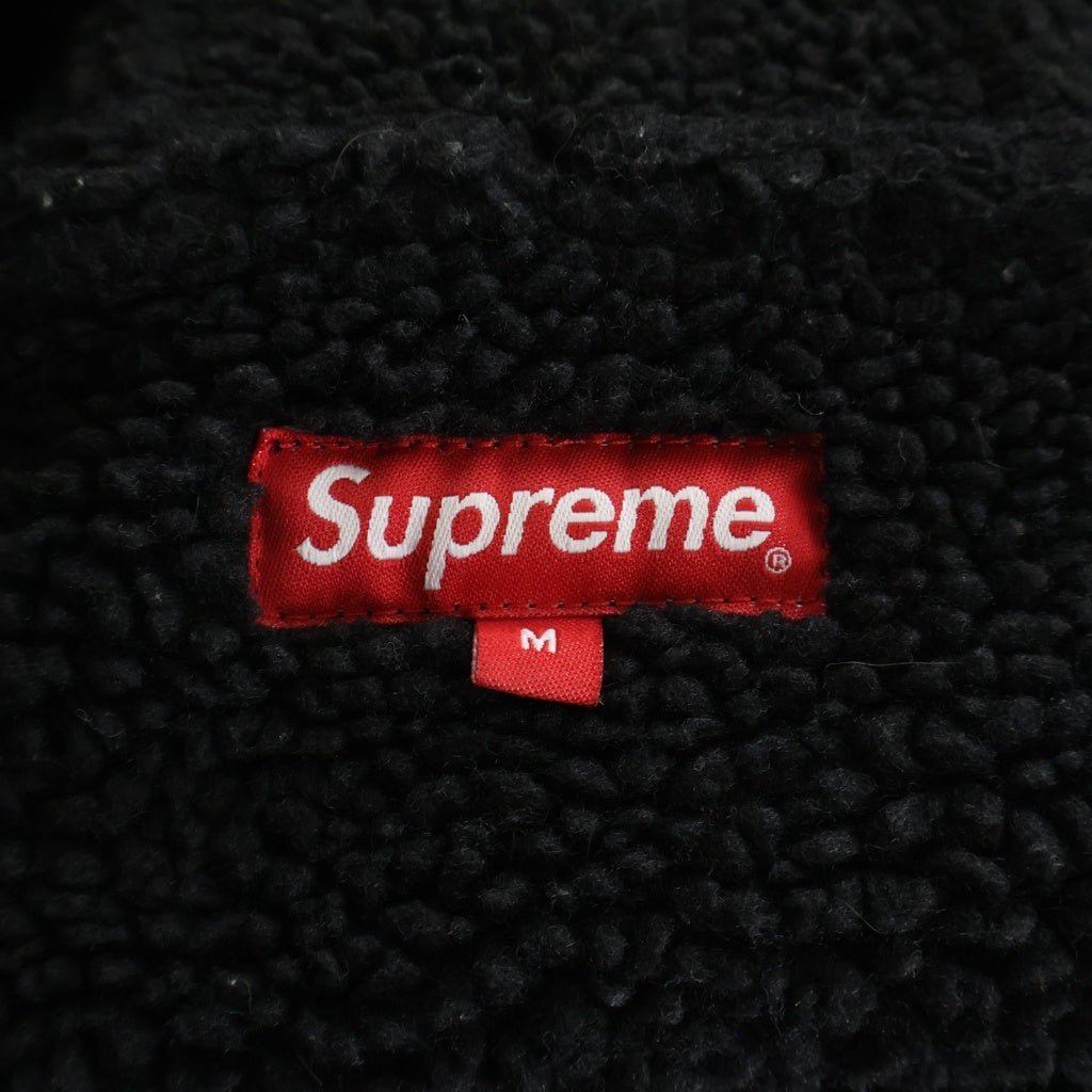 SUPREME(シュプリーム) 23SS Faux Shearling Hooded Jacket フードジャケット ブラック