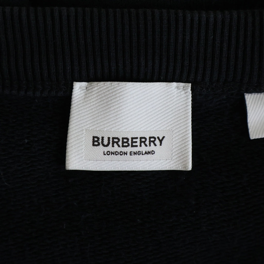 BURBERRY(バーバリー) 21SS ホースフェリープリントロゴ コットン スウェット トレーナー ブラック 8037553