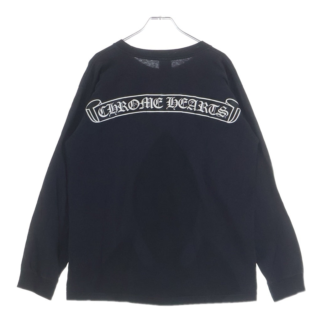 CHROME HEARTS(クロムハーツ) OLD FLEURKNEE TEE オールドモデル フレアニー ロゴプリント 長袖Tシャツ ブラック