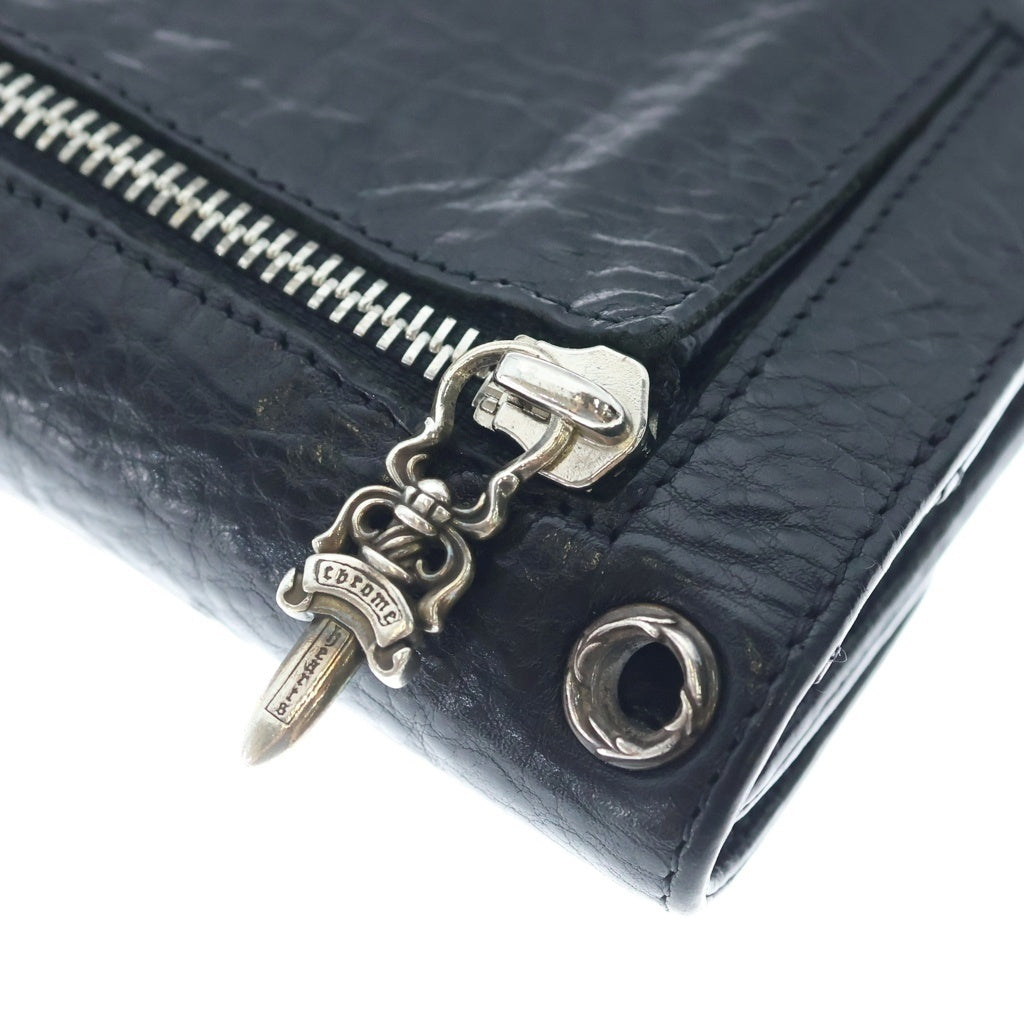 CHROME HEARTS(クロムハーツ) WAVE ウェーブ レザーウォレット 財布 ブラック