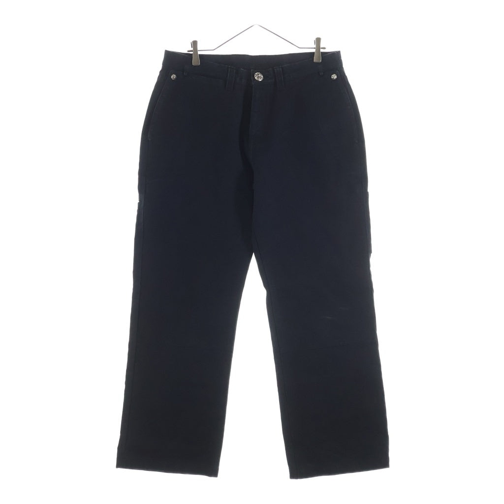 CHROME HEARTS(クロムハーツ) Cemetery Cross Leather Patch Cotton Cargo Pants セメタリークロス レザーパッチ コットンカーゴパンツ ブラック ‐