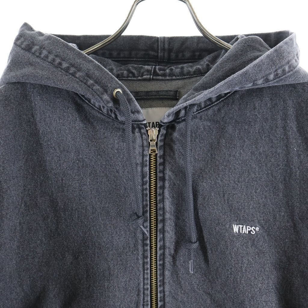 WTAPS(ダブルタップス) 26SS COTTON. DENIM フード付き デニムジャケット ブラック 261WVDT-JKM01