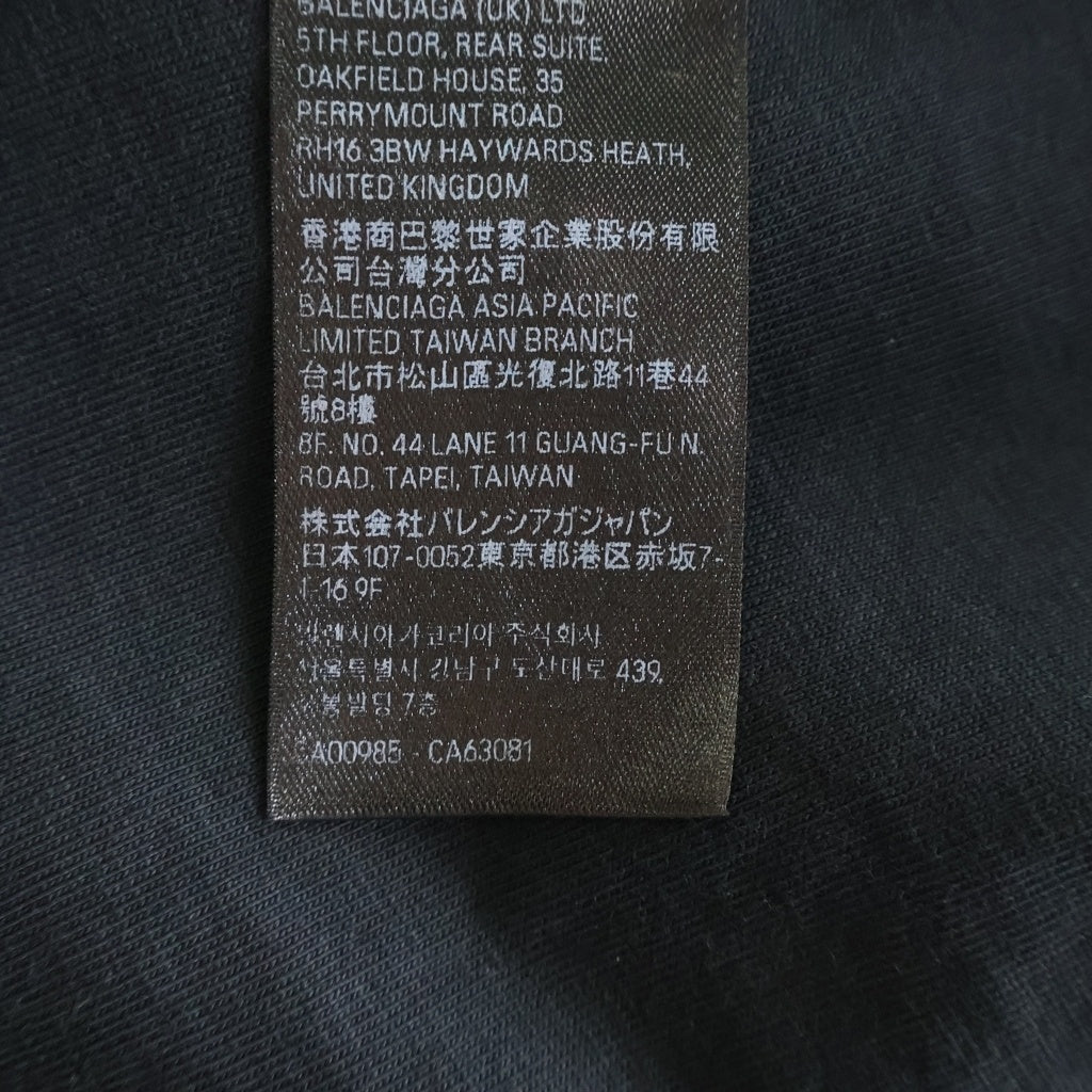 BALENCIAGA(バレンシアガ) DESTROY INSIDE OUT デストロイ インサイドアウト クルーネック半袖カットソー ブラック 720198 TQVP3