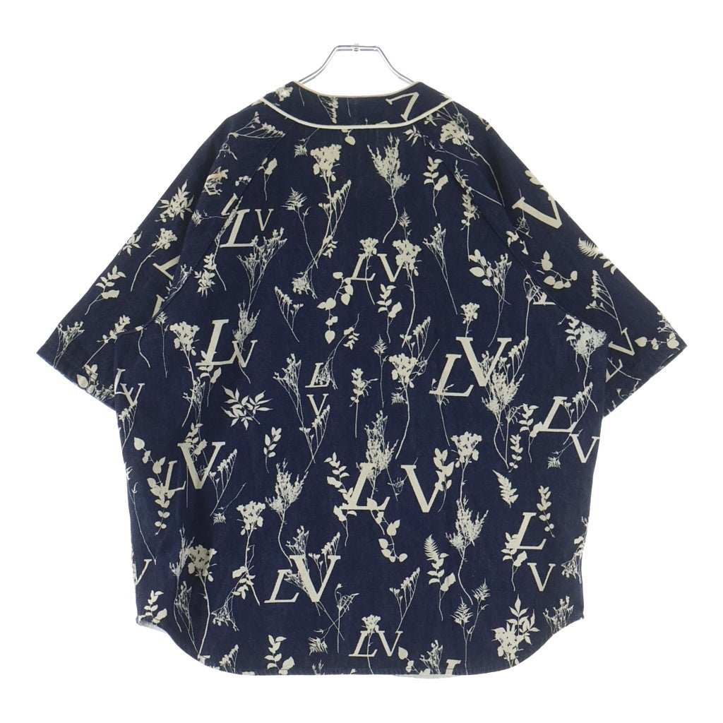 LOUIS VUITTON(ルイヴィトン) 20AW LVリーフ デニムベースボール半袖シャツ インディゴ RM202M VFV HJS15W