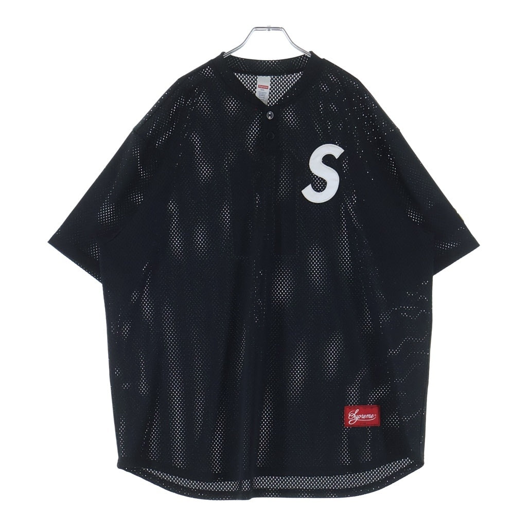 SUPREME(シュプリーム) 25SS S Logo Baseball Henley エスロゴ ベースボール ヘンリー 半袖シャツ ブラック