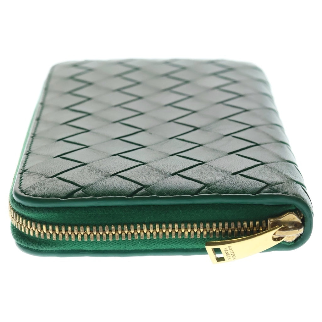 BOTTEGA VENETA(ボッテガヴェネタ) Zip Around Wallet イントレチャート ジップ アラウンド ウォレット 長財布 グリーン 608053 レディース
