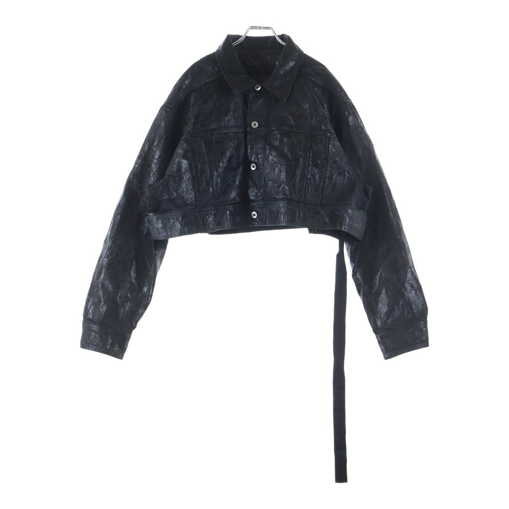 DRKSHDW(ダークシャドウ) 24AW LOOSE FIT CROPPED JACKET ルーズフィット クロップドコーティング デニムジャケット ブラック DU02D2763-BMC