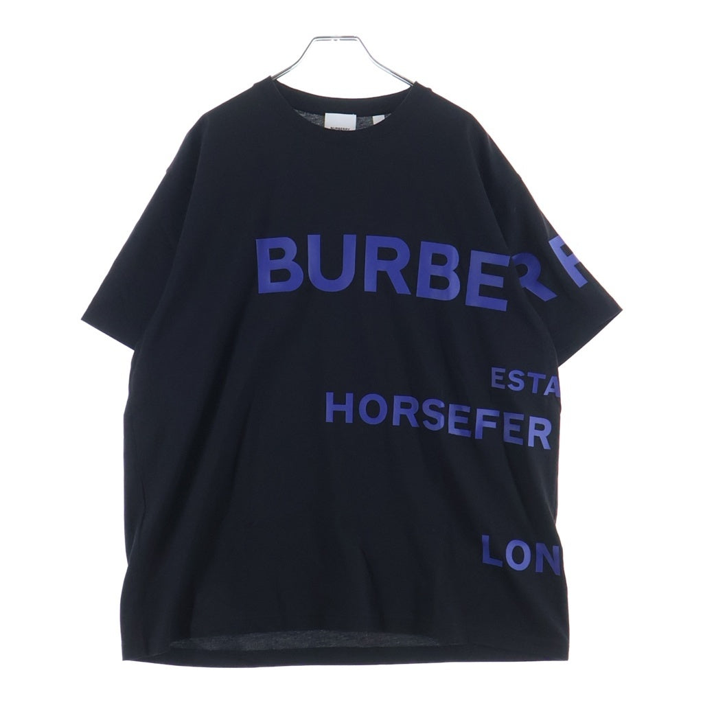 BURBERRY(バーバリー) HORSE FERRY ホースフェリー プリント オーバーサイズ Tシャツ カットソー ブラック 8057986