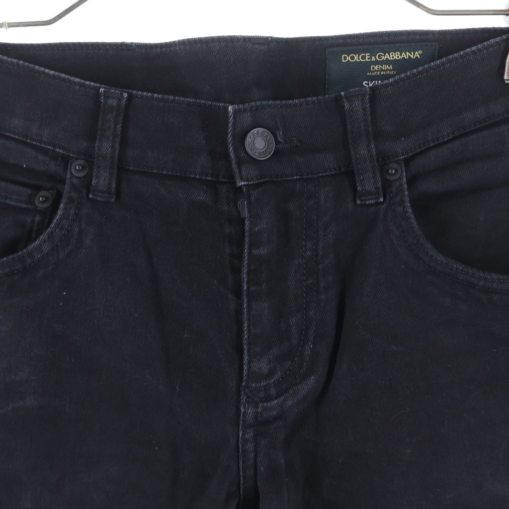 DOLCE & GABBANA(ドルチェアンドガッバーナ) 5ポケット ストレートデニムパンツ ブラック DP GY07LZ G8DK3