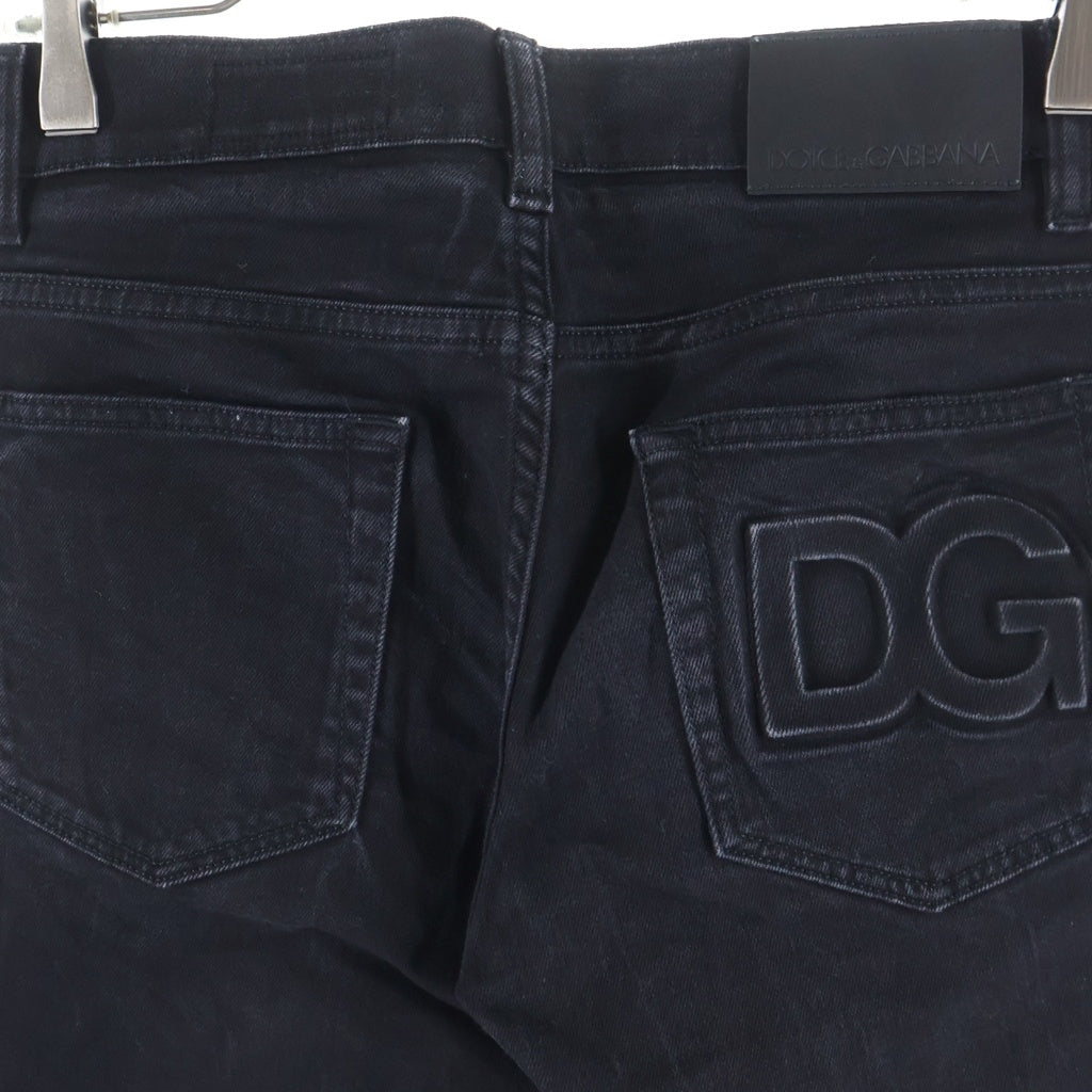 DOLCE & GABBANA(ドルチェアンドガッバーナ) 5ポケット ストレートデニムパンツ ブラック DP GY07LZ G8DK3