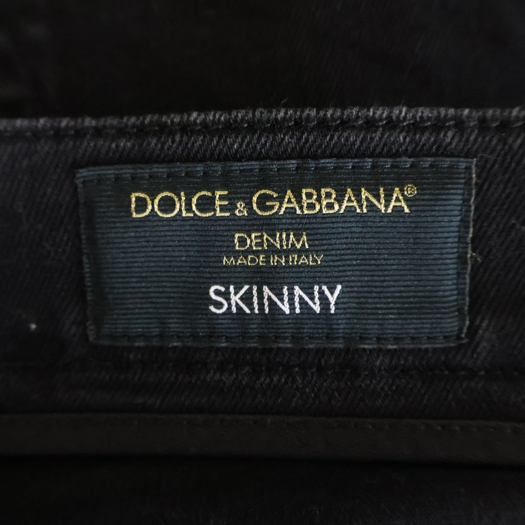 DOLCE & GABBANA(ドルチェアンドガッバーナ) 5ポケット ストレートデニムパンツ ブラック DP GY07LZ G8DK3