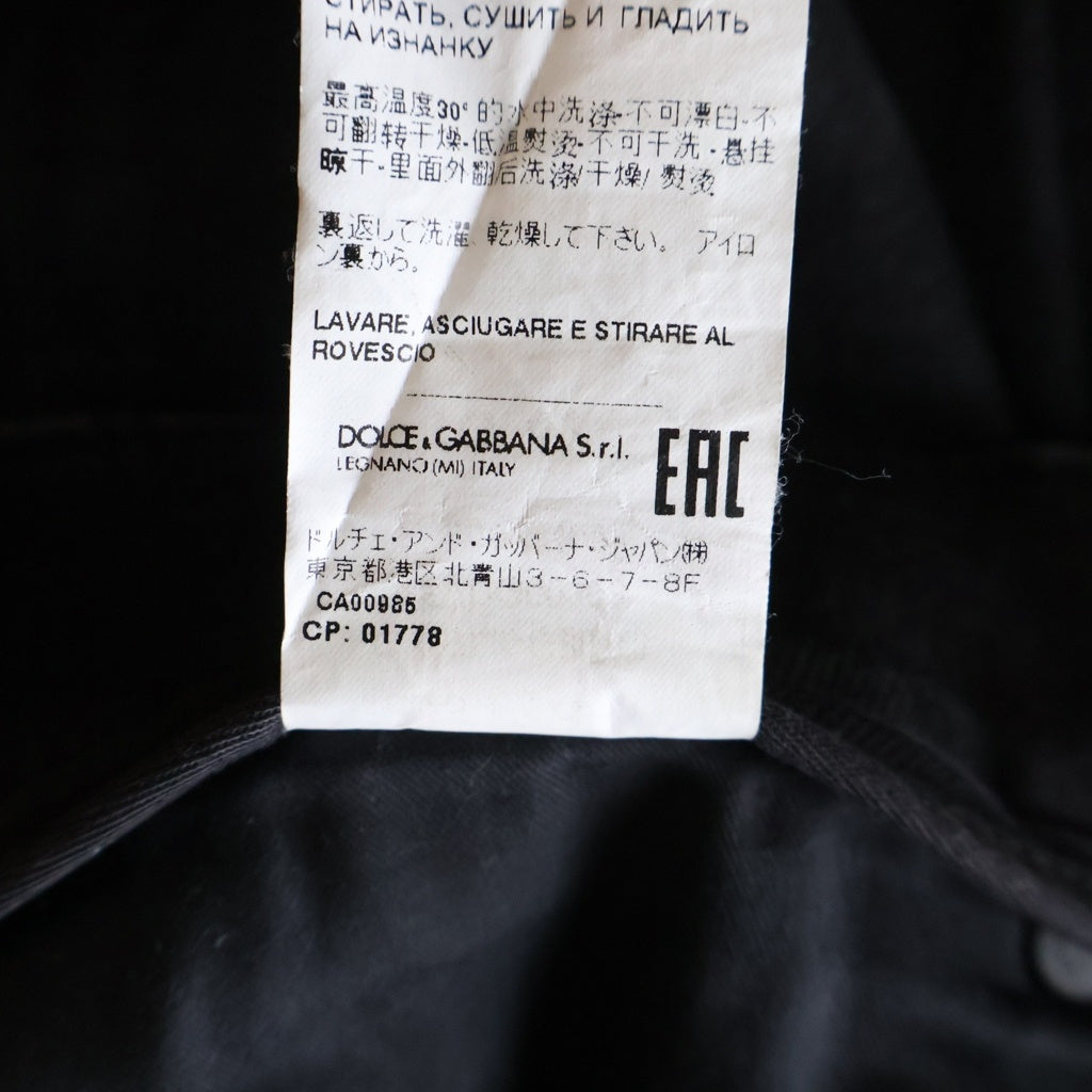 DOLCE & GABBANA(ドルチェアンドガッバーナ) 5ポケット ストレートデニムパンツ ブラック DP GY07LZ G8DK3