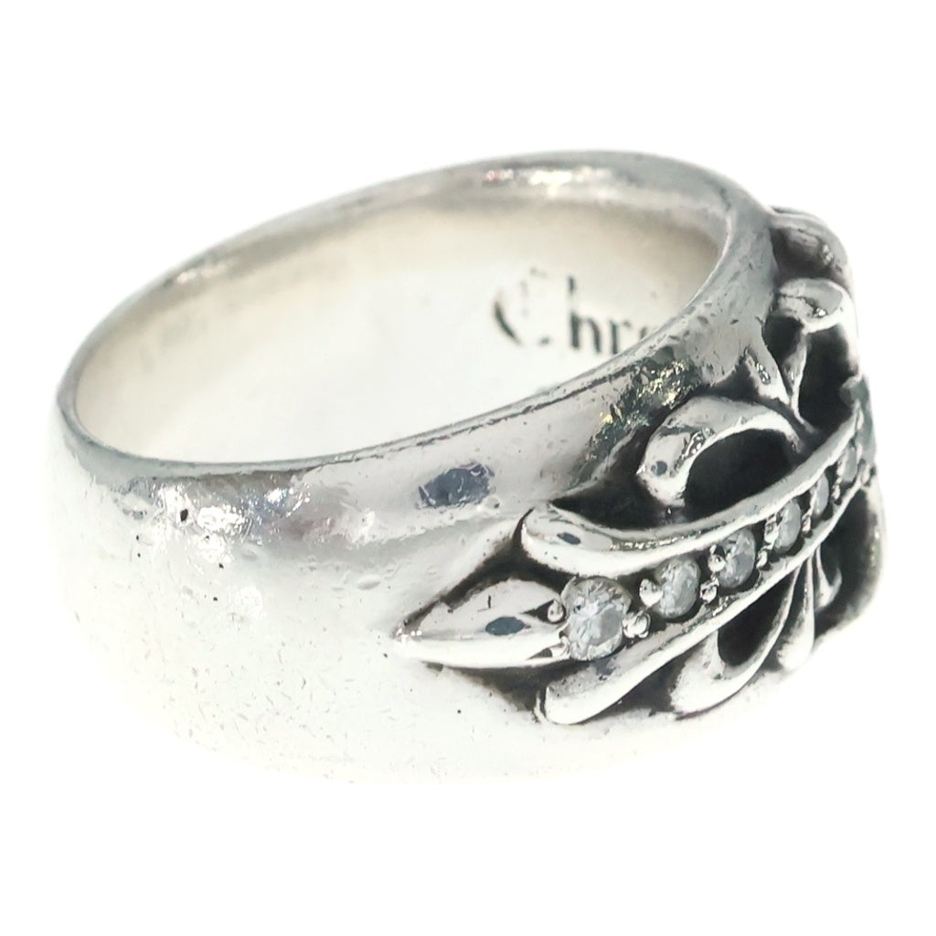 CHROME HEARTS(クロムハーツ) FLRL CRS フローラルクロス リング シルバー アフターダイヤ -
