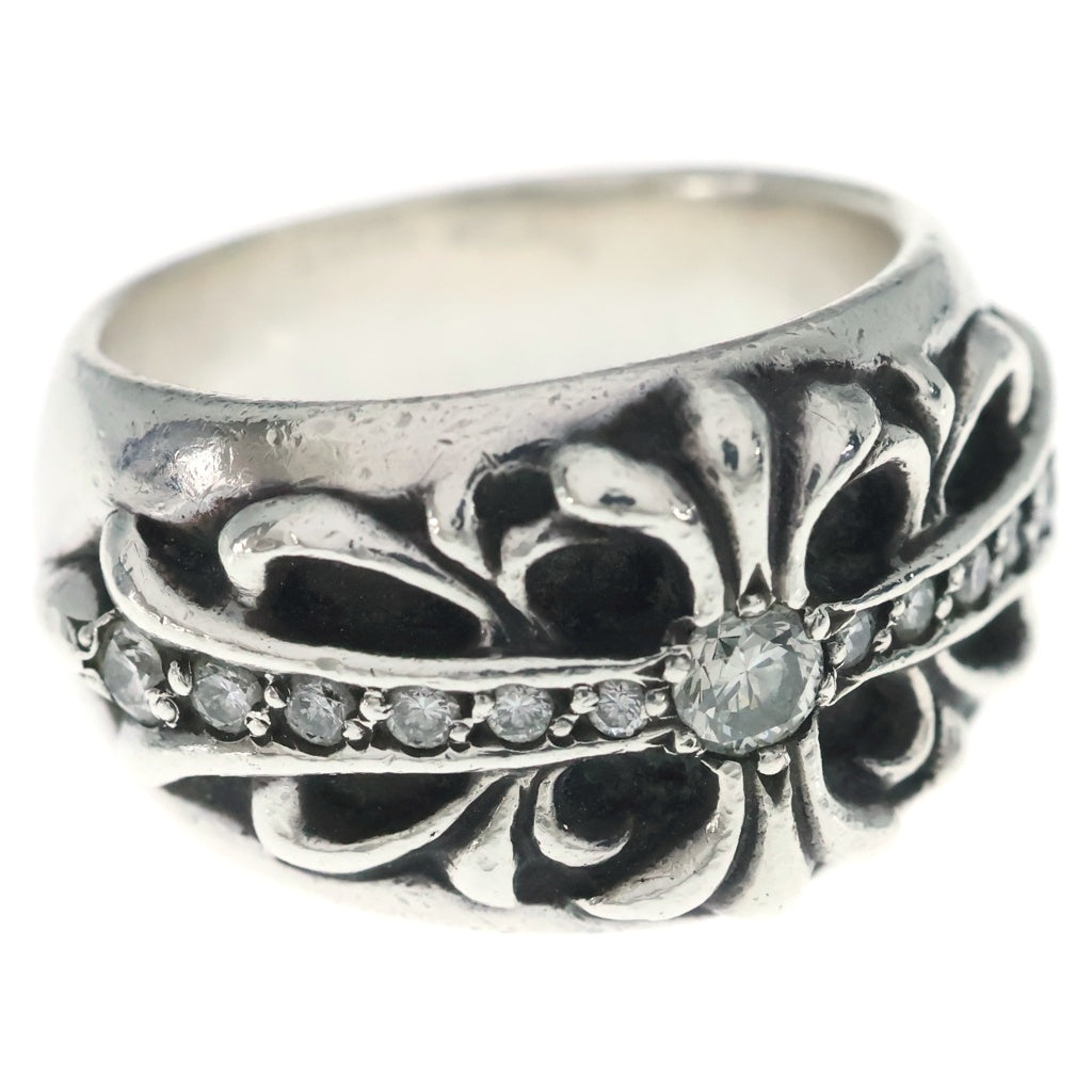 CHROME HEARTS(クロムハーツ) FLRL CRS フローラルクロス リング シルバー アフターダイヤ -