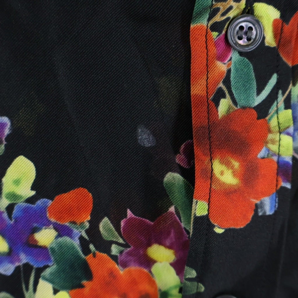DIOR(ディオール) 19SS ×KAWS BEE刺繍 総柄シルク長袖シャツ ブラック 23C561W6009