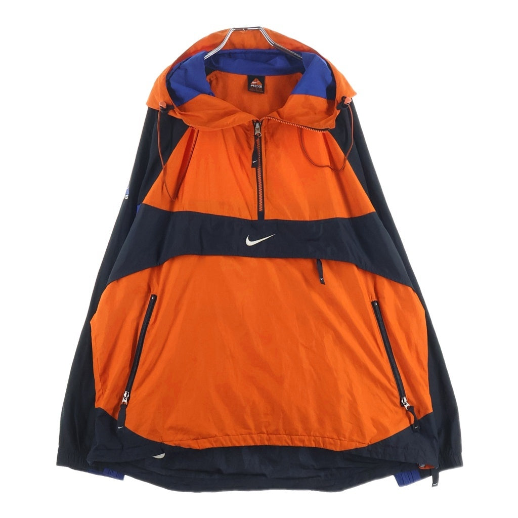NIKE ACG(ナイキエーシージー) 90S ハーフジップ アノラックナイロンパーカー マルチカラー F7-ELT