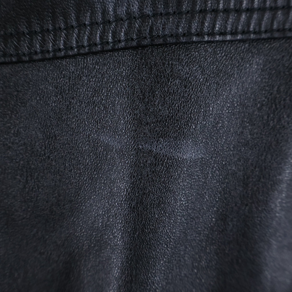 CELINE(セリーヌ) 21AW TEEN KNIGHT POEM Oversized Blouson Jacket ラムスキンオーバーサイズレザーブルゾンジャケット 2E973280D ブラック
