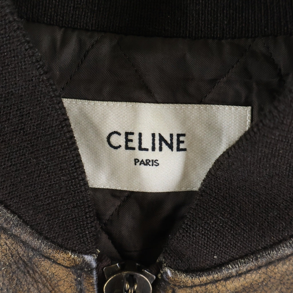 CELINE(セリーヌ) 21AW Deer Lether Best ディア レザーベスト ブラウン 2E993594O