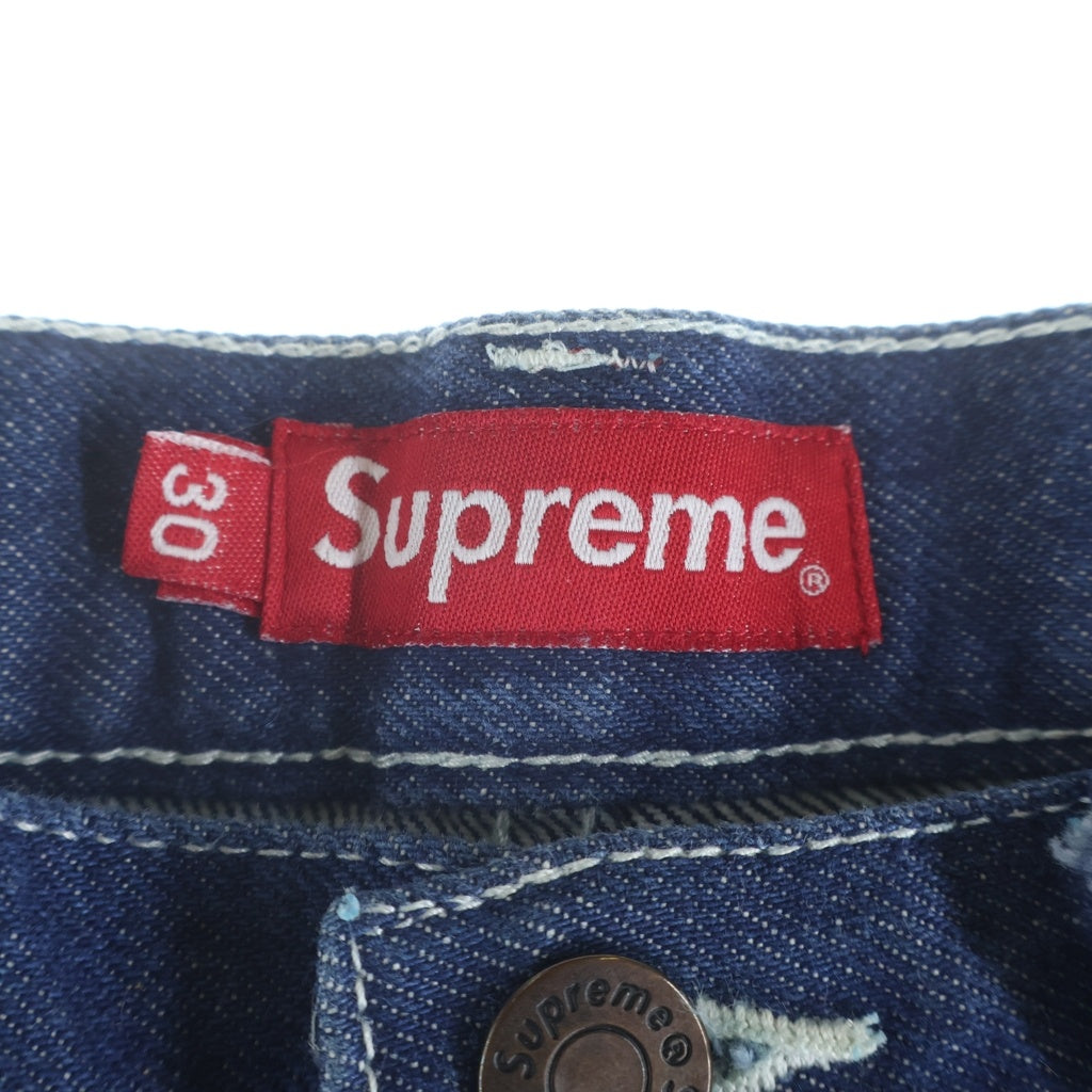 SUPREME(シュプリーム) Star Logo Denim Pants スターロゴ デニムパンツ ストレートデニムパンツ インディゴ