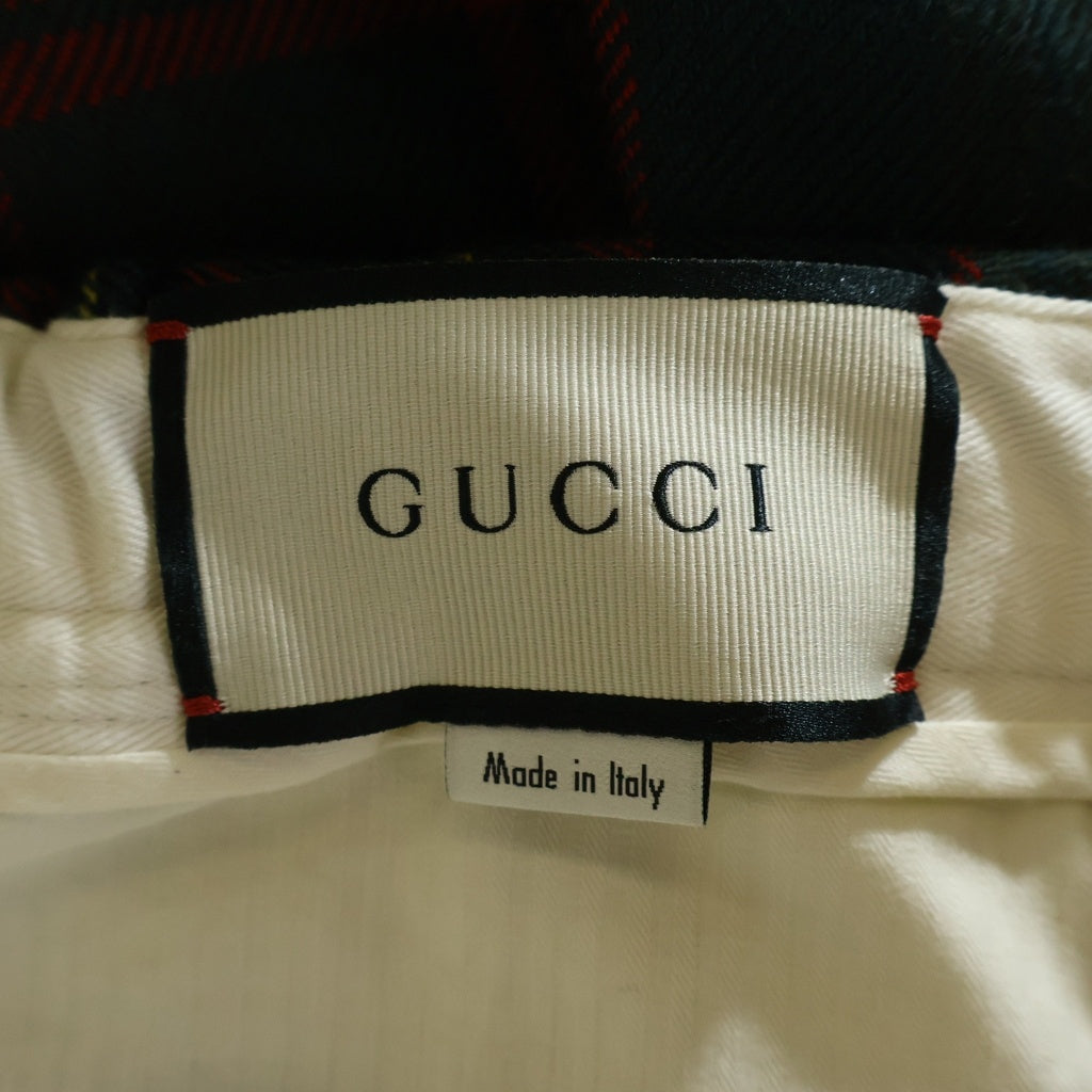 GUCCI(グッチ) ウール タータンチェックパンツ テーパードパンツ マルチカラー 521858 Z597H