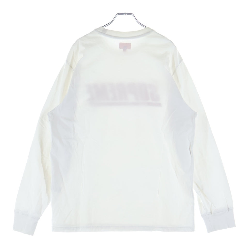 SUPREME(シュプリーム) 20SS Studded L/S Top ロゴスタッズプリント クルーネック長袖カットソーTシャツ ホワイト