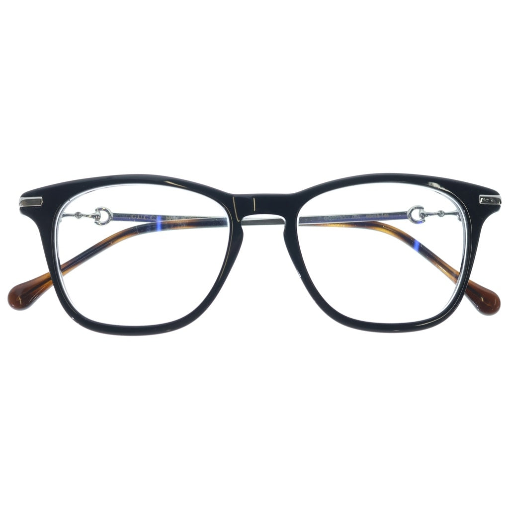 GUCCI(グッチ) ホースビットフレーム ウェリントンメガネ アイウェア サングラス ブラック/シルバー GG0919O レディース