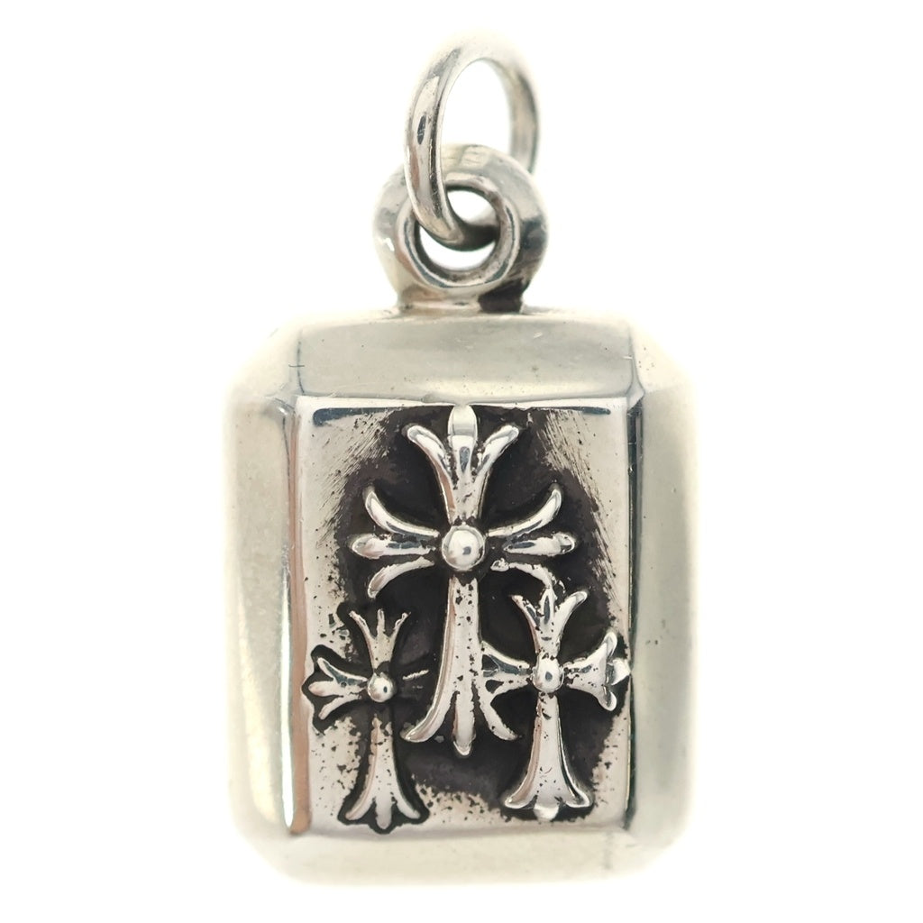 CHROME HEARTS(クロムハーツ) EMRLD CUT 3CRS エメラルドカット 3クロス ペンダントトップ シルバー レディース
