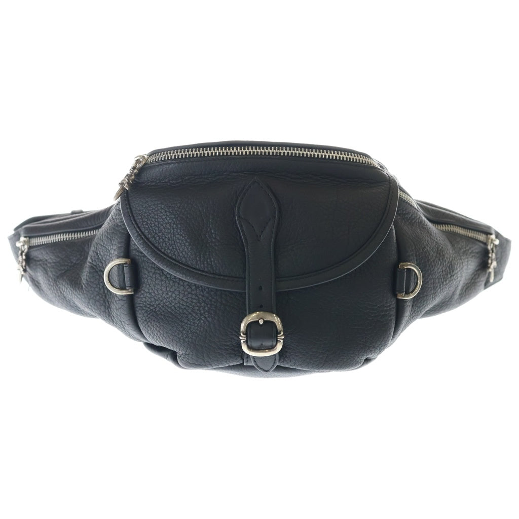 CHROME HEARTS(クロムハーツ) #1 SNAT PACK スナットパック ダガージップ ガンスリンガーベルト レザーウエストバッグ ブラック BCA378 ‐