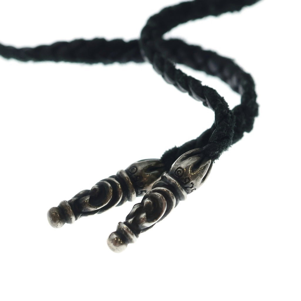 CHROME HEARTS(クロムハーツ) CELTIC CROSS XS ケルティッククロス レザーブレイド ネックレス シルバー/ブラック