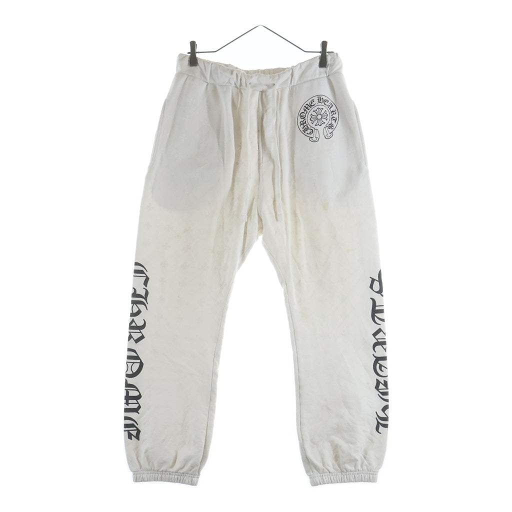 CHROME HEARTS(クロムハーツ) SWEAT PANTS CHプラス総柄 ホースシュープリント スウェットパンツ ホワイト