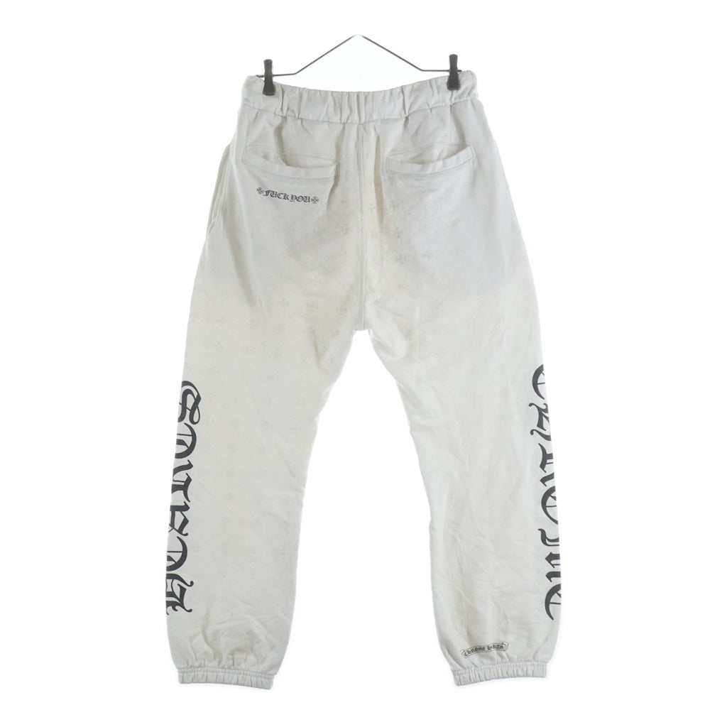 CHROME HEARTS(クロムハーツ) SWEAT PANTS CHプラス総柄 ホースシュープリント スウェットパンツ ホワイト