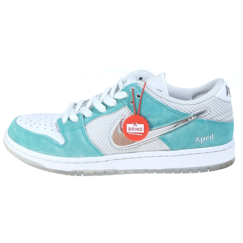 NIKE(ナイキ) ×APRIL SKATEBOARDS Dunk Low Pro エイプリルスケートボード SB ダンク ロー プロ QS ローカットシューズ スニーカー ホワイト/ブルー FD2562-400