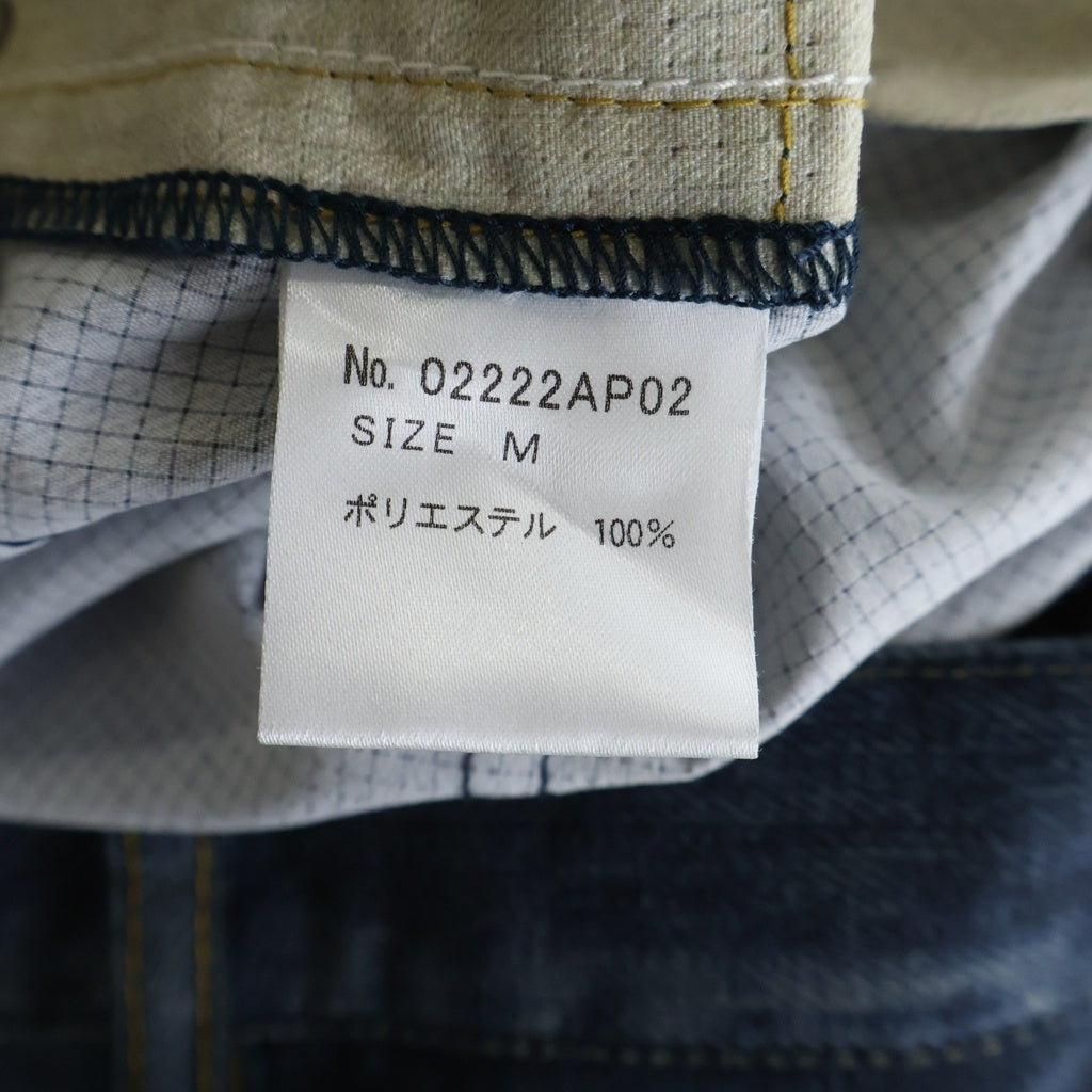 HYSTERIC GLAMOUR(ヒステリックグラマー) 22SS ART REMAKE トロンプルイユ デニム転写プリントストレートパンツ インディゴブルー 02222AP02