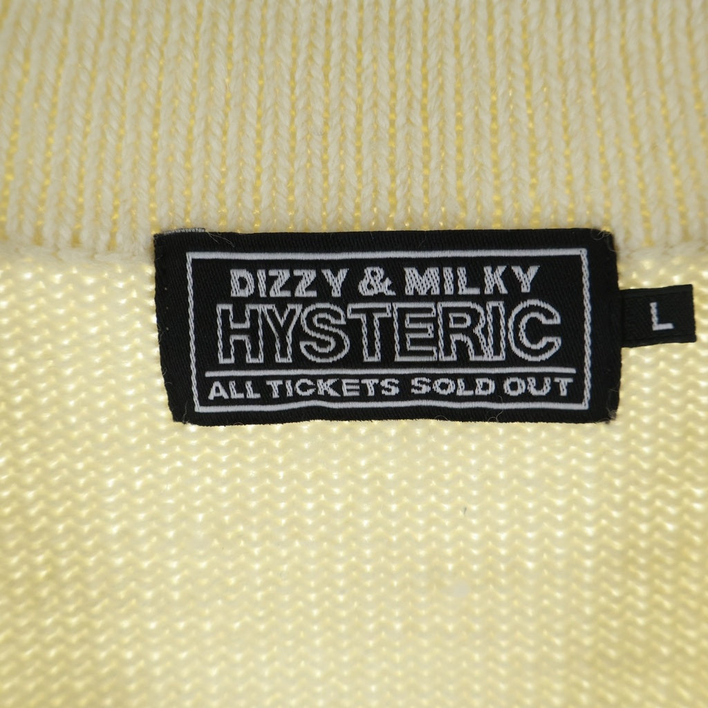 HYSTERIC GLAMOUR(ヒステリックグラマー) サイコワッペンカーディガン ニット ホワイト 02213ND03