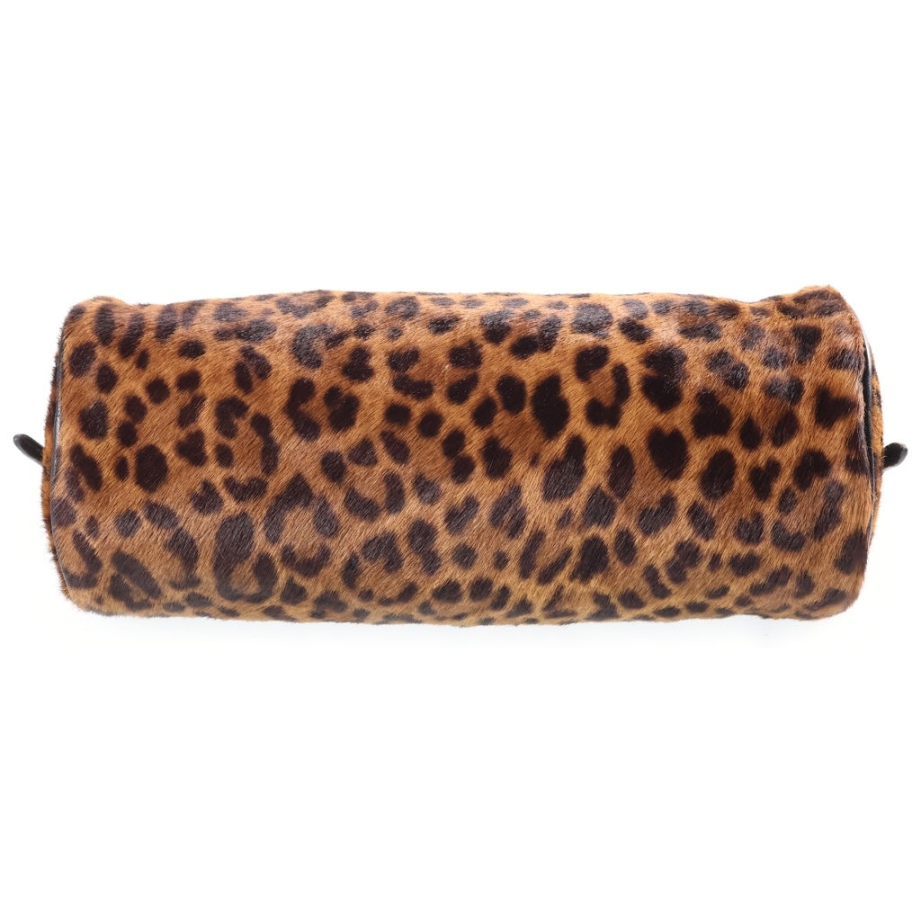miumiu(ミュウミュウ) Pouch leather bag animal print レオパード柄 ハラコショルダーバッグ ブラウン 5NE851 レディース