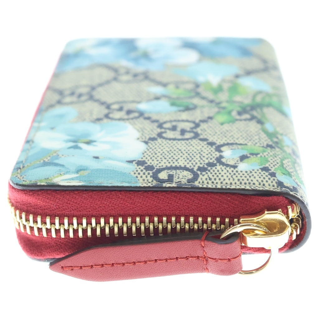GUCCI(グッチ) GGブルームス コンパクトウォレット 花柄 2つ折り財布 ブルー/ベージュ 421310 レディース