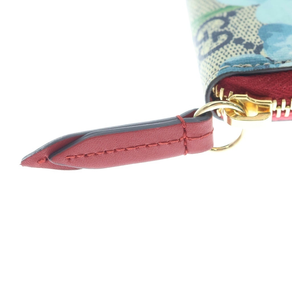 GUCCI(グッチ) GGブルームス コンパクトウォレット 花柄 2つ折り財布 ブルー/ベージュ 421310 レディース